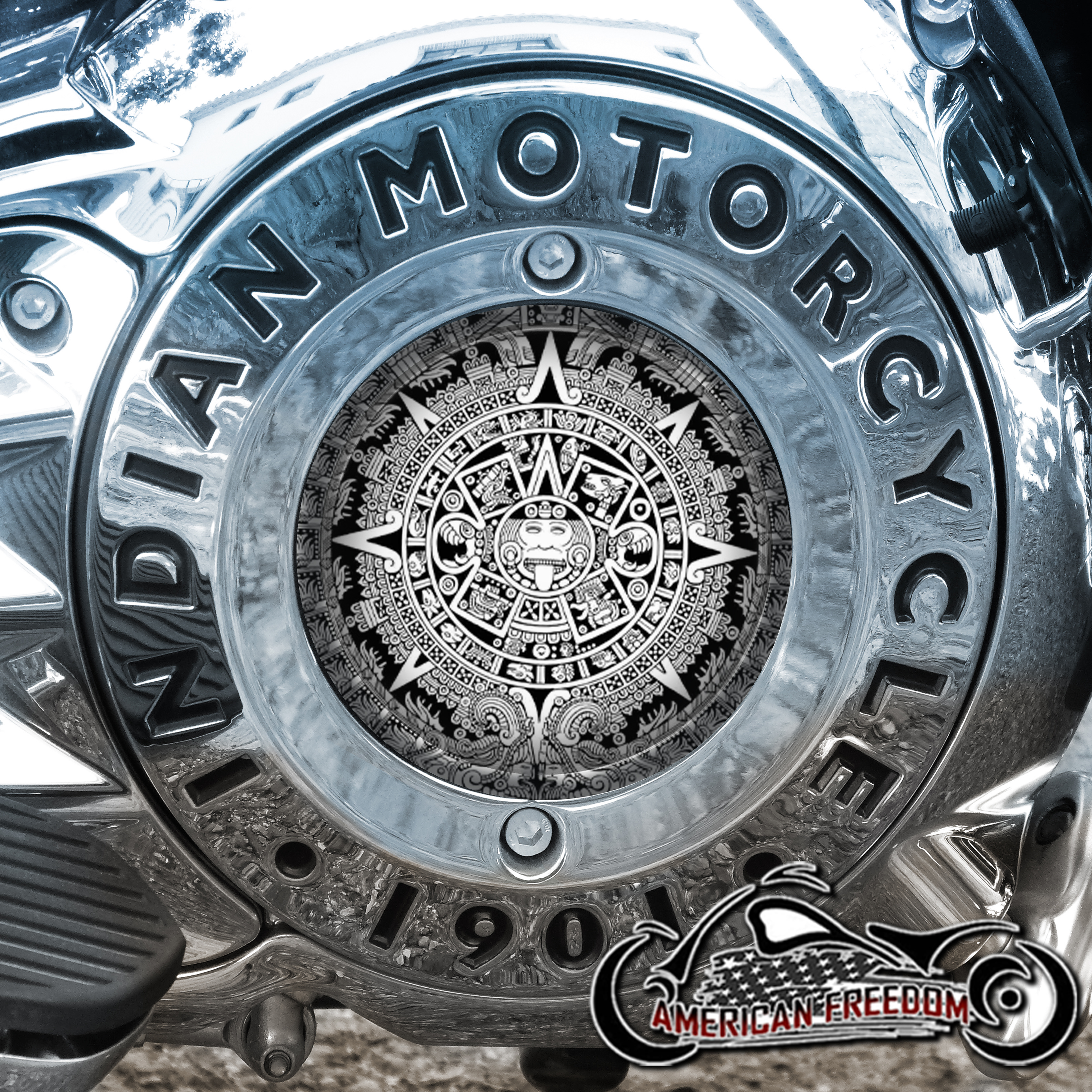 Indian Motorcycles Thunder Stroke Derby Insert - Aztec Calendar